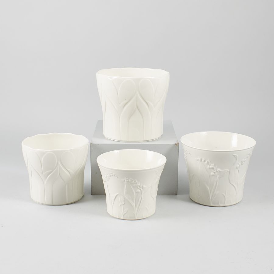 Ytterfoder, 4 st. Liljekonvalj och Krokus, Gustavsberg, Margareta Hennix och Gunnar Wennerberg. Höjd: 12 - 16